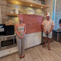 a man and woman posing for a picture