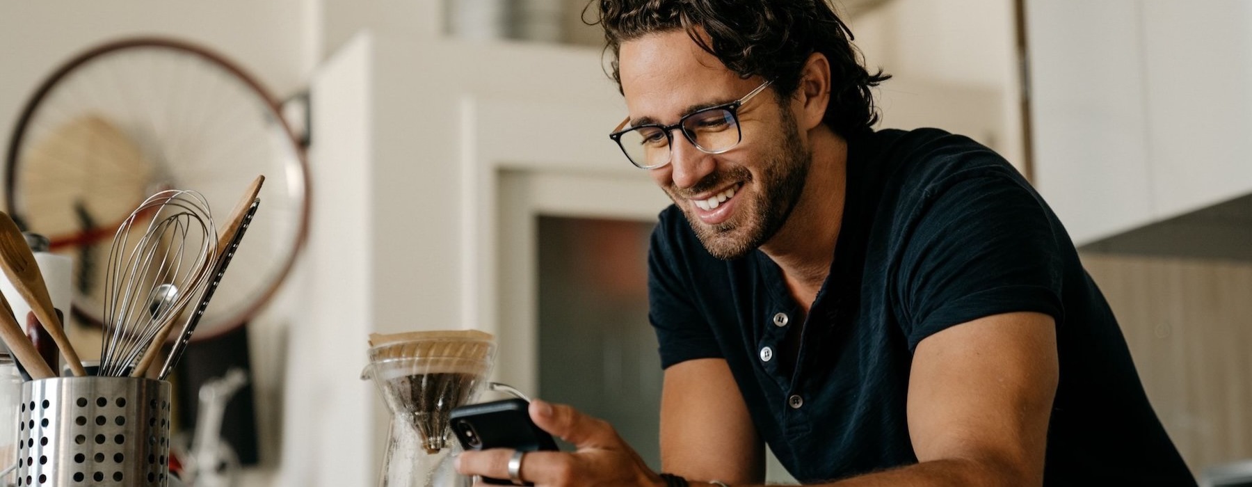 a man holding a phone
